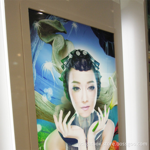 Wall Mounted White Color Aluminum Snap Frame Light Box